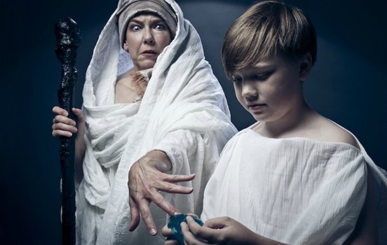 Harriet Harris and Charlie Plummer in 